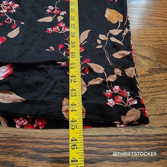 Venus brown velvet floral print dress - Picture 4 of 7